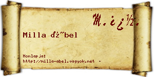 Milla Ábel névjegykártya