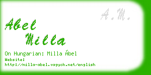 abel milla business card